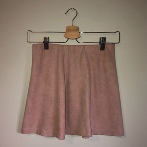 John Galt cute suede pink mini skirt
